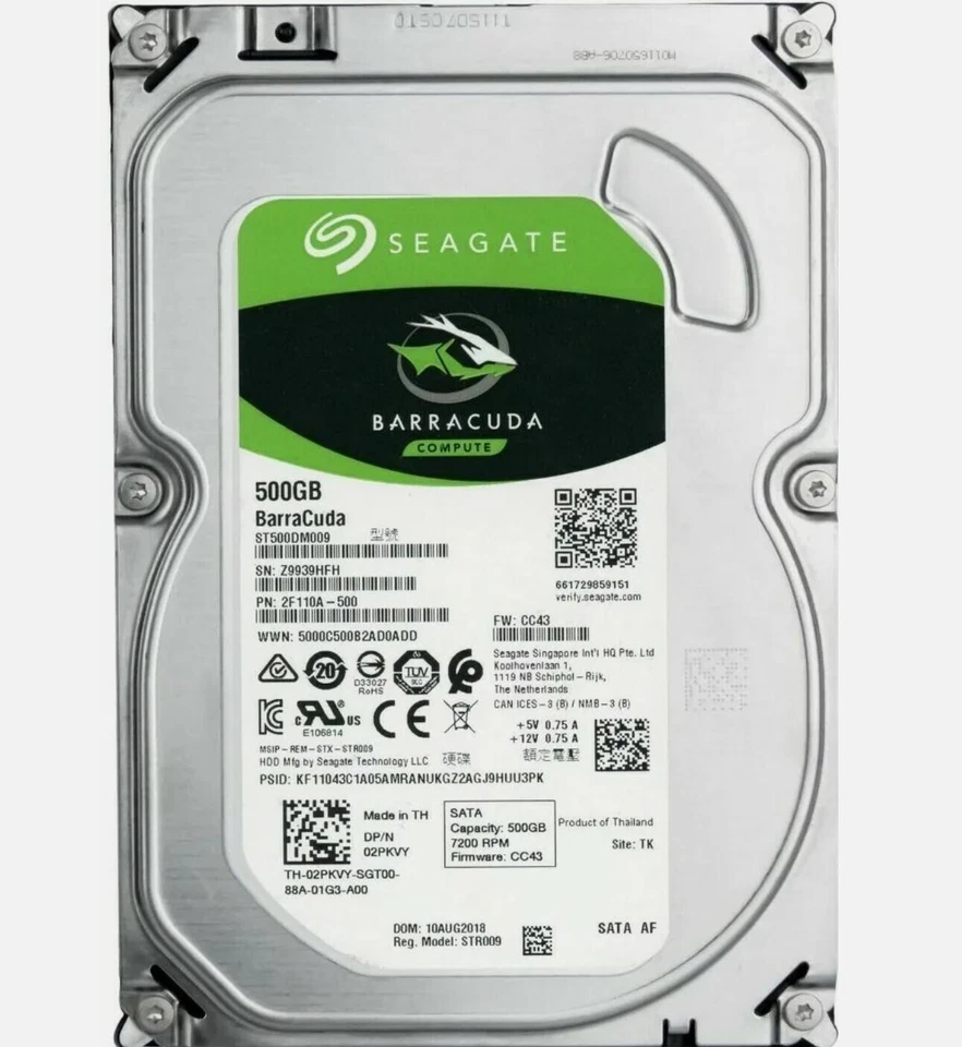 For Seagate 500GB ST500DM009 7200RPM 32MB 6Gbps 3.5" SATA HDD Hard Drive - Image 2 of 4