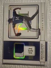 2023  National Treasures Owen White  BIOGRAPHY MATERIALS PATCH GOLD #/25 Rangers