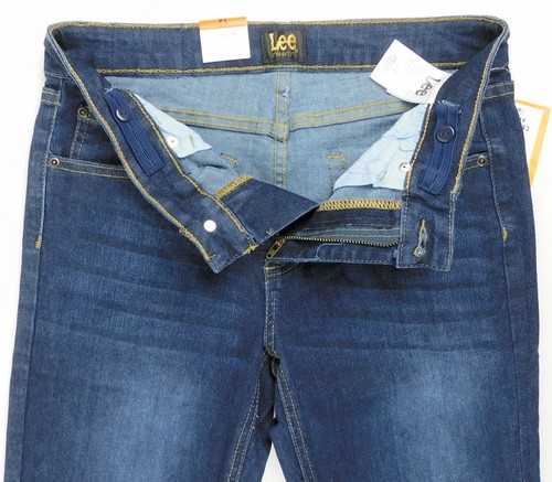 Lee Straight Leg Jeans for Boys Stretch Blue Denim Dark Wash Size 12 NWT - Picture 4 of 8