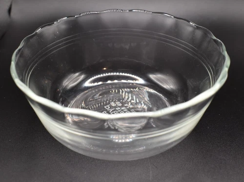 Pyrex Corning Clear 3 Ring Scalloped Rim 300ml Dessert Bowl #464