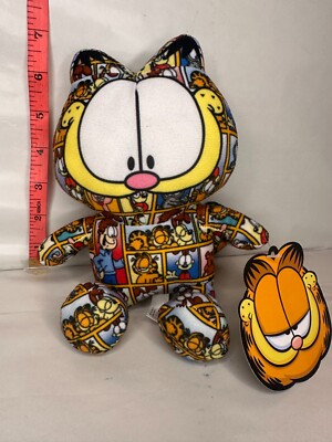 Large Garfield the Cat Plush Toy 10 inch Sticker Bomb Rare. New w/tag