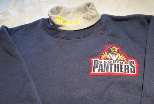 Florida Panthers Youth Sweatshirt XL Turtleneck NHL Majestic 50/50 Vintage