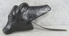 Vintage Black Blow mold  Bull Cowboy Steer Practice Farm Rodeo Roping Dummy Head
