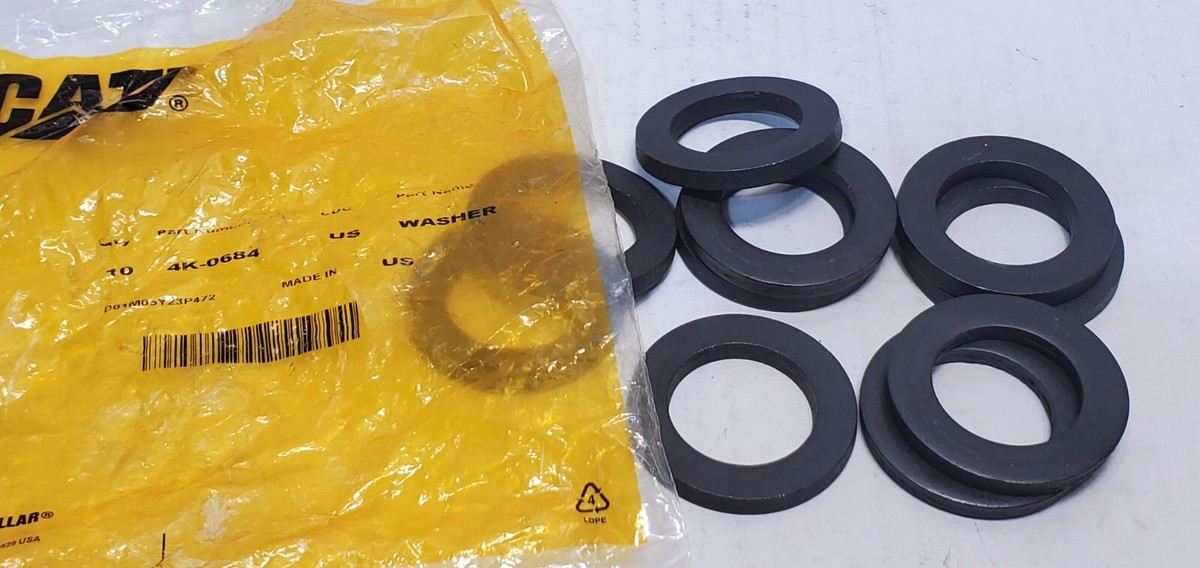 LOT OF 10 Caterpillar (CAT) 4K-0684 or 4K0684 WASHER-HARD
