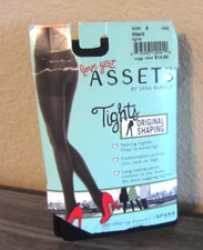 Love Your Assets Sara Blakely Size 4 Black Tights 5'4"-6'0" 180-220 lbs. USA