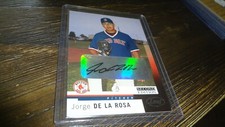 2003 LEAF 2ND EDITION JORGE DE LA ROSA AUTOGRAPHED BASEBALL CARD