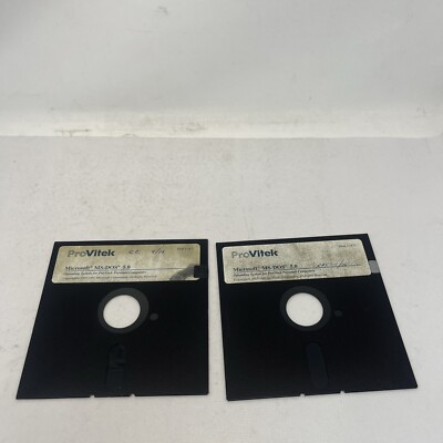 Vintage ProVitek Personal Computers 5.25'' Floppy Discs - Microsoft MS-DOS 5.0