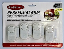 Perfect Alarm 4 pack for door window Self Adhesive Personal Home Security System