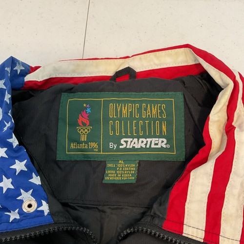 VINTAGE 1996 ATLANTA OLYMPICS STARTER JACKET Windbreaker Pullover XL Anorak - Bild 11 von 11