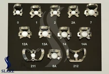 12 Pcs Endodontic Rubber Dam Clamps Dental Instrument With Black Tray