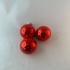 Old World Christmas Glass Blown Ornament Red Vintage Made In USA Set of 3