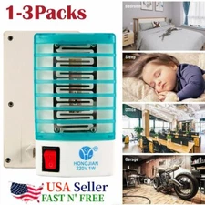 1/2/3 LED Electric Mosquito Fly Bug Insect Trap Zapper Killer Night Lamp Indoor