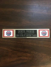 DUSTIN POIRIER (UFC) NAMEPLATE FOR SIGNED TRUNKS DISPLAY/PHOTO/PLAQUE