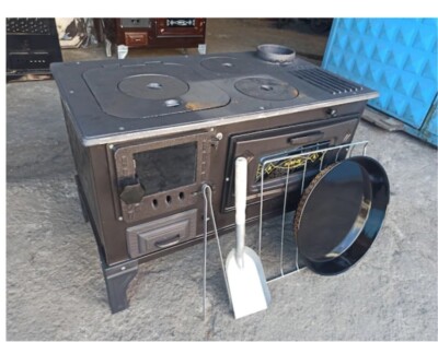 Enameled Cast Iron Wood Burning Stove With Oven, Cook Stove & No Customs Duty
