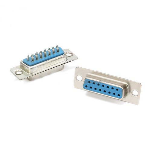 15 Pin D-Sub Stecker Lötmittel Stecker Seriell DB15 Kapuze Stecker Socket Neu - Picture 9 of 16