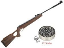 Air Rifle .177 Caliber Spring Powered Break Barrel 850+ Fps W/ 200 Round Pellets