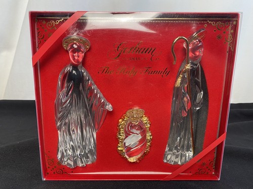 Vintage Gorham 1831 The Holy Family Crystal Germany Jesus Mary Joseph New NIB - Picture 2 of 10