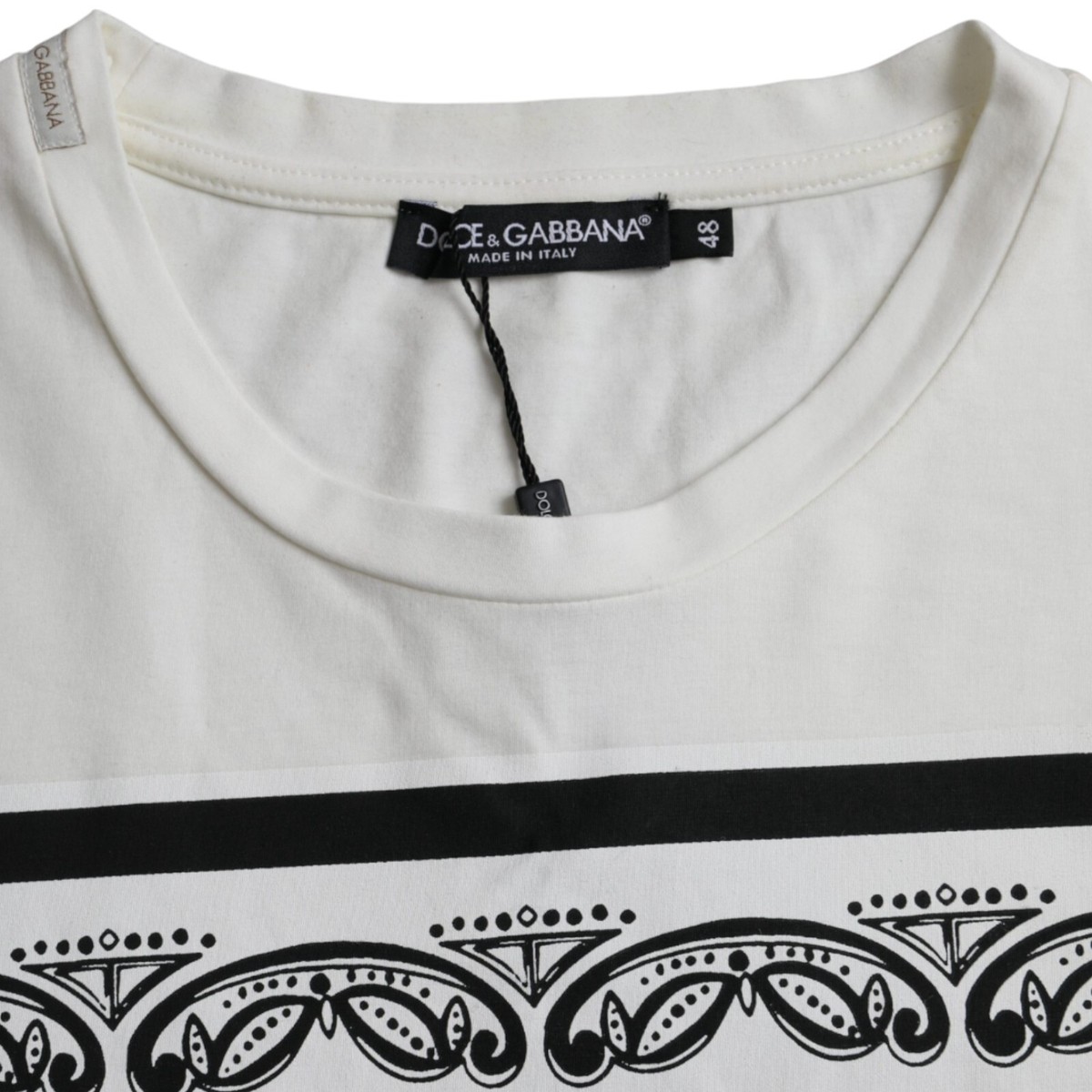 DOLCE&GABBANAテープロゴプリントTシャツ48 DOLCE&GABBANAテープロゴプリントTシャツ48 トップス