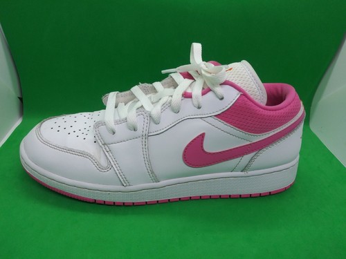 Nike Air Jordan 1 DR9498-168Low GS White Pinksicle Safety Orange Shoes Size 7Y - Picture 6 of 8
