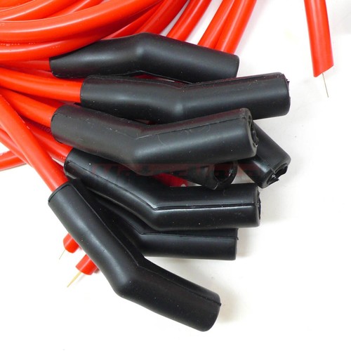 Red 8.5mm Spark Plug Wires Straight Boots for BB SB Chevy Ford Mopar 302 350 454 - Picture 2 of 4
