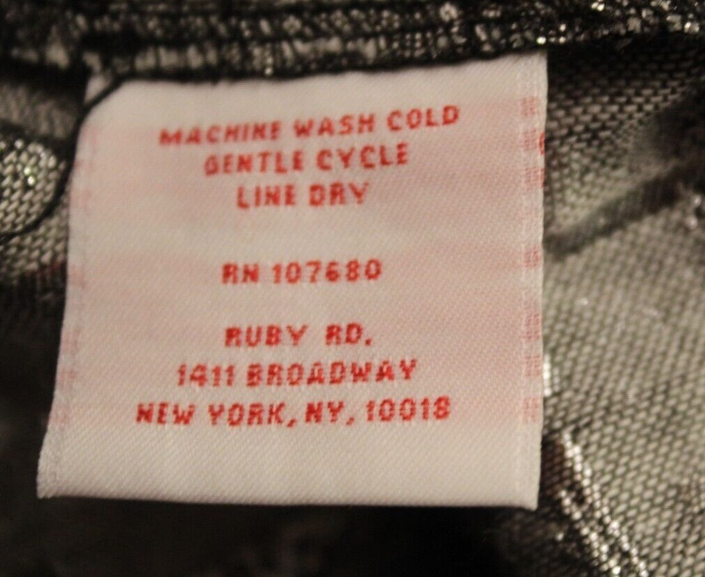 RUBY RD metallic black & gray. Button Front, belt… - image 6