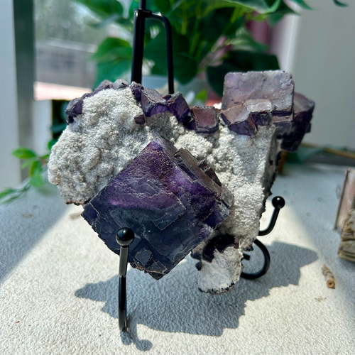 725g Natural purple cubic fluorite Mineral Specimen Display Inner Mongolia - Picture 3 of 11