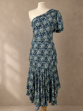 ASTR the Label Santorini One Shoulder Floral Midi Dress medium Anthropologie