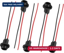 5PCS 194 Bulb Socket with Wire Pigtail, T10 W5W 158 161 168 175 LED Light Bul...