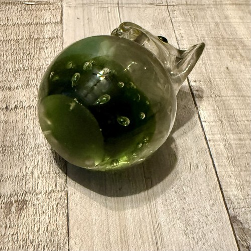 Schöner Kunst Glas Elefant Briefbeschwerer grün - Bild 6 von 9