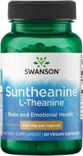 Swanson Amino Acid Double Potency Suntheanine L-Theanine 200 Milligrams 60... 