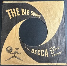 Decca Big Sound 45rpm commercial/company sleeves: Lot of 4