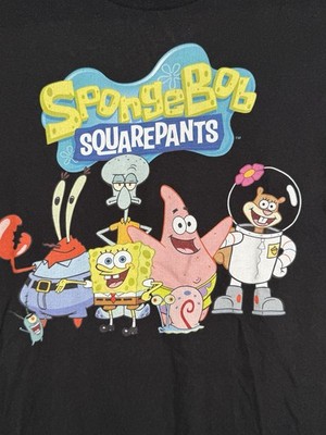 SpongeBob SquarePants Small Friends Black  T-shirt Nickelodeon Port & Company