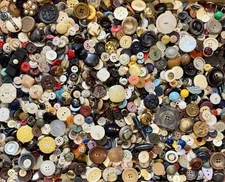 BUTTONS! HUGE Lot TEN POUNDS 10Lb Vintage Estate Mix Old Sewing Buttons