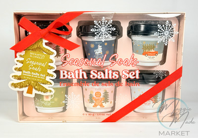 New Brompton & Langley Seasonal Soaks Bath Salts Gift Set 6 Pack Holiday