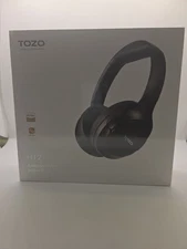 TOZO HT2 Hybrid Active Noise Cancelling Wireless Over Ear Headphones Black NEW