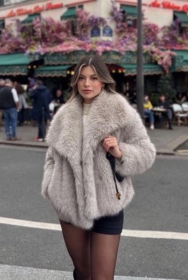 ZARA FW24 FAUX FUR SHORT COAT ZW COLLECTION FW24/25 SIZES S,M 4369