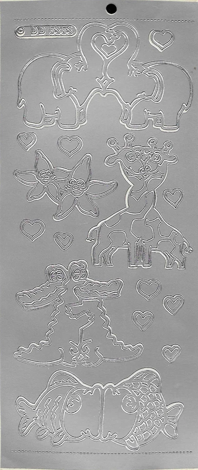 Jungle Peel Off Sticker Sheet x5 for Cardmaking, Scrapbooking & Crafts - Image 1 of 1