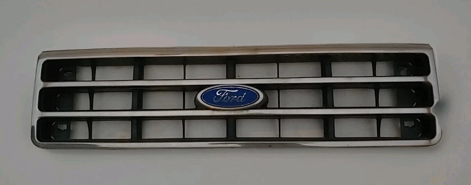 1987-1991 FORD BRONCO F150 F250 F350 GRILL CHROME - GOOD CONDITION - USED OEM - Image 2 of 3