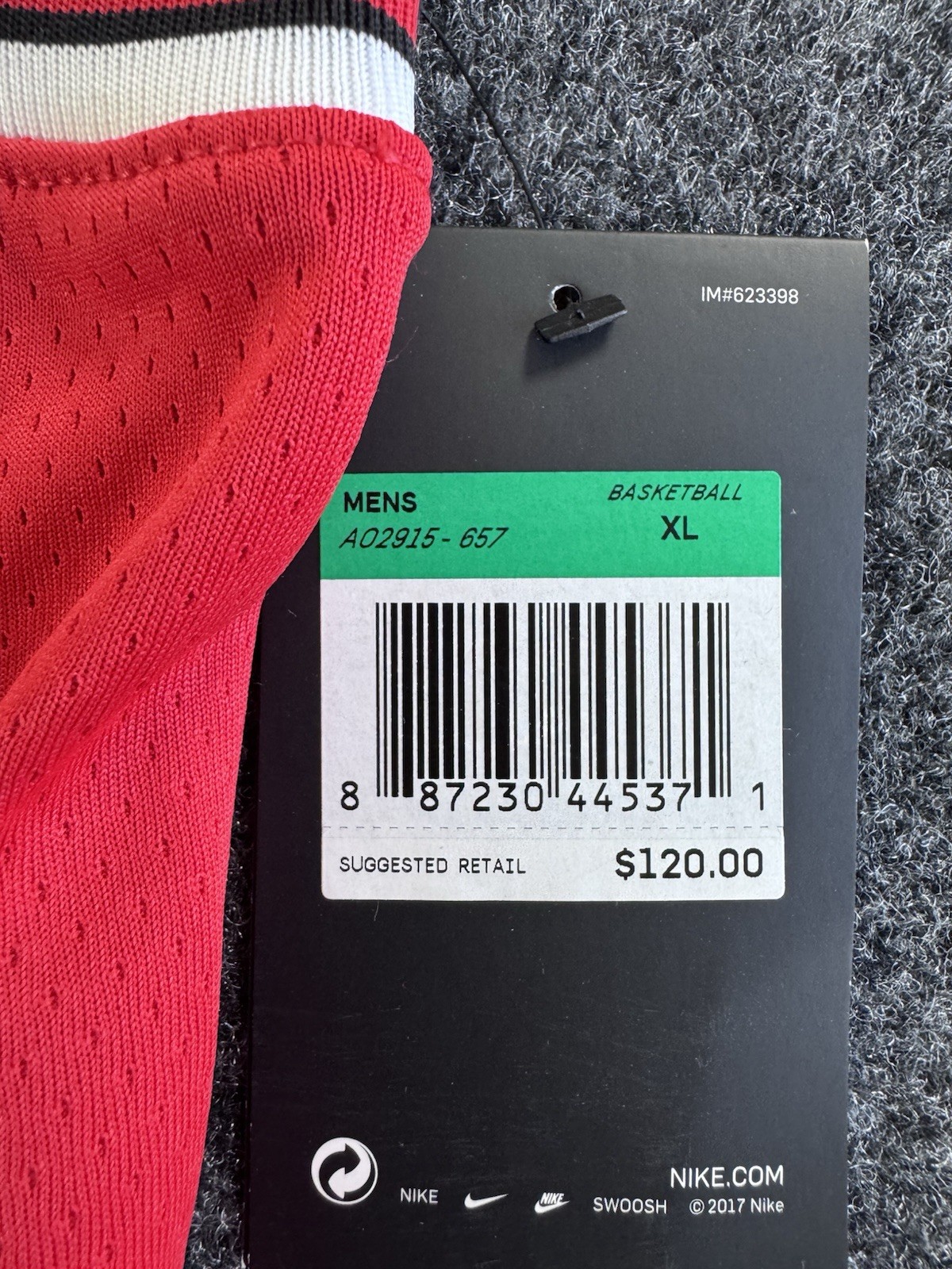 Nike Chicago Bulls Michael Jordan #23 Jersey Mens XL Red NWT Dri-Fit NBA thumbnail 5