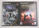 Star Wars 3 Revenge Of The Sith & The Force Unleashed PS2 2 Game Bundle Lot CIB
