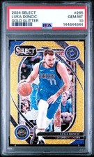 2024 Select #265 Luka Doncic Courtside Gold Glitter SSP Case Hit PSA 10 Lakers