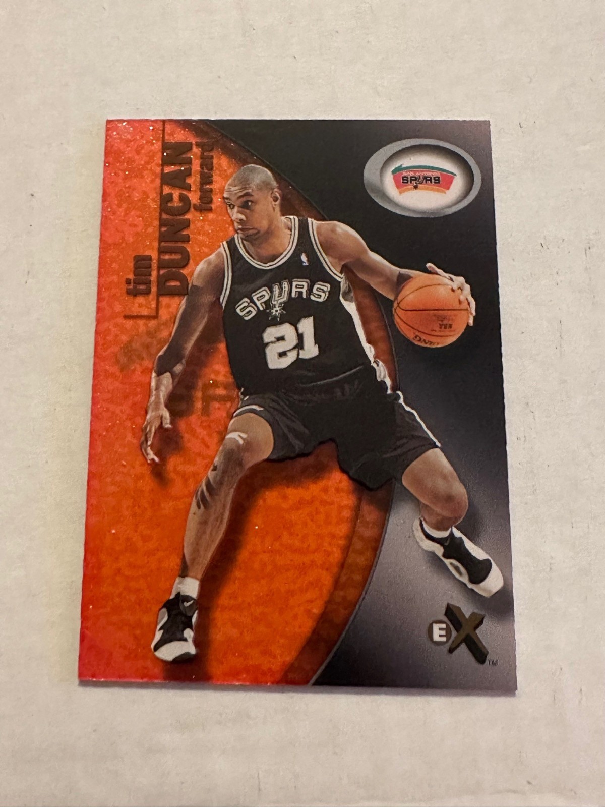 2000-01 Skybox EX #79 TIM DUNCAN ESSENTIAL CREDENTIALS NOW #'d 176/201 SPURS HOF