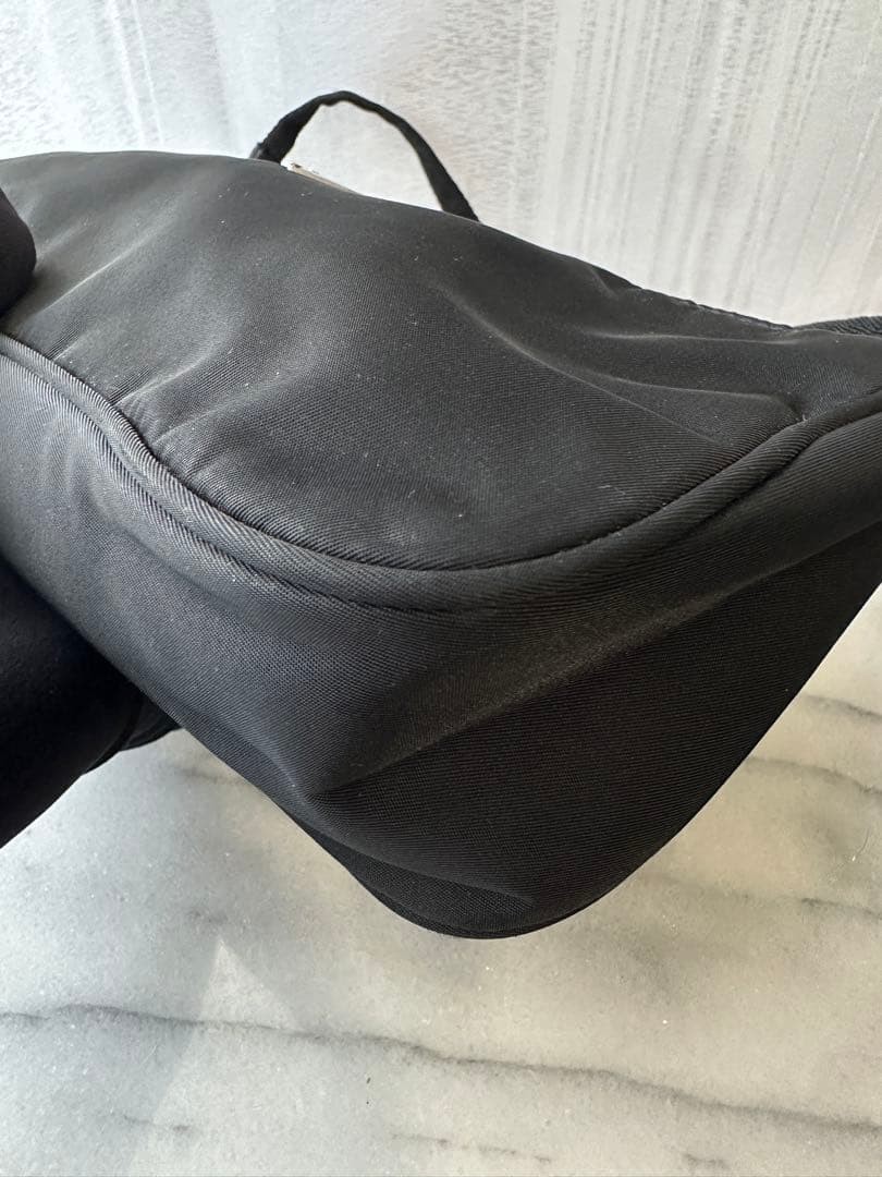 PRADA handbag Pouch Traingle LOGO Nylon Black Accessory Casual Japan thumbnail 5