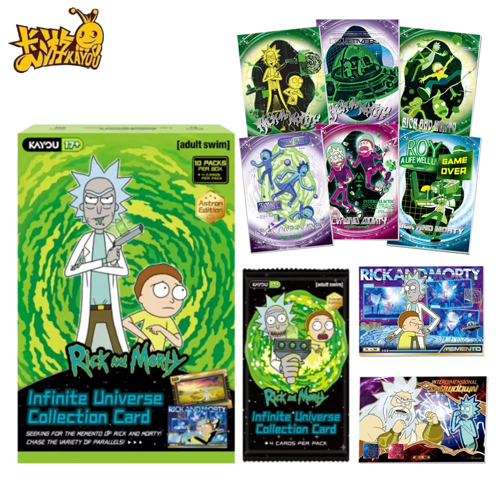 KAYOU Auténtico Rick and Morty Universo Infinito Colección Tarjeta Anime
