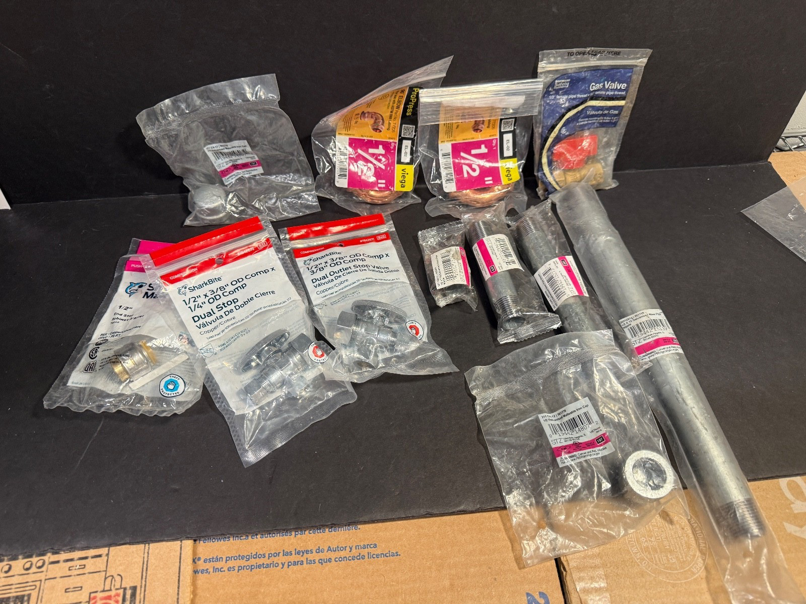 Plumbing Supply Lot SharkBite Viega ProPress Gas Valve Galvanized Fittings NEW