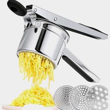 GUGUOX Stainless Steel Potato Ricer w/ 3 Interchangeable Discs