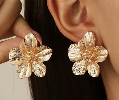 Ohrringe mit Blumen Edelstahl