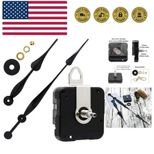 Complete Long Shaft Clock Movement Kit with Spade Hands – Perfect for Designers