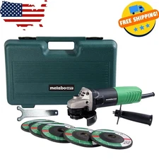 4-1/2-Inch Angle Grinder, Includes 5 Grinding Wheels & Hard Case