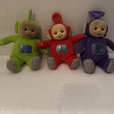 Vintage 1998 Teletubbies Plush Lot Of 3 Dipsy Po Tinky Winky